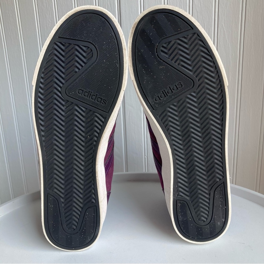 Adidas Neo Cloudfoam Deep Purple High Top Sneaker Womens 8 Shoe - Picture 7 of 15